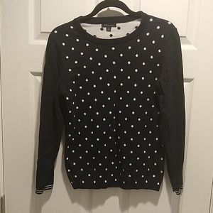 Navy blue polka dot sweater, L, Hilfiger